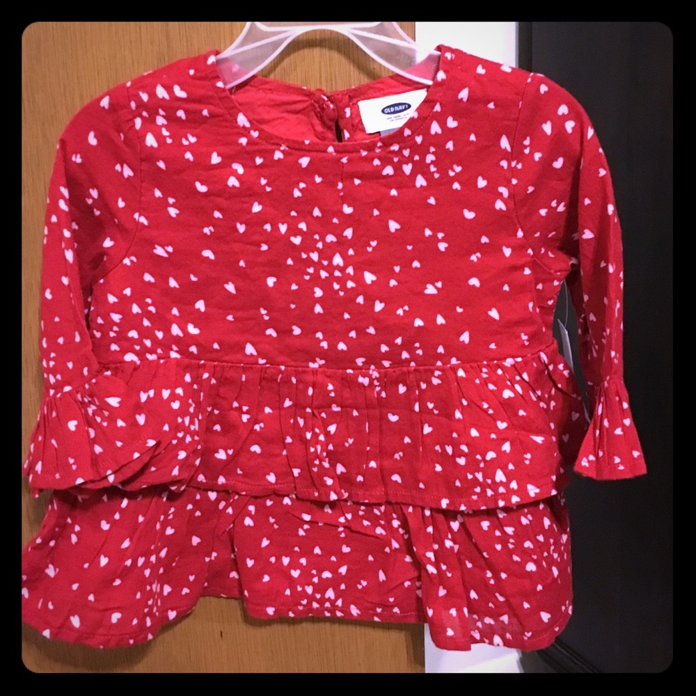 NWT Old Navy Hearts Blouse